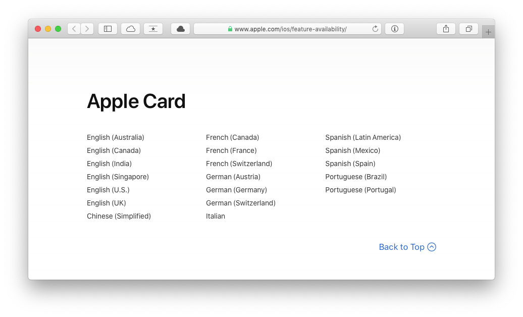 Fehler Auf Apple Webseite Apple Card Fur Die Schweiz Und Weitere Lander