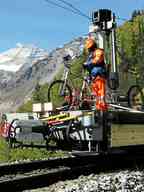 RhB + Google = RailView – Alp Grüm (2'091 M.ü.M.), gleich unterhalb Bernina-Hospiz, Graubünden, Schweiz