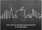 Apple kündigt «Education»-Event in New York an – Der Event findet am 19. Januar 2012 um 10 Uhr Ortszeit (16 Uhr MEZ) im Solomon R. Guggenheim Museum an der Upper East Side in New York City statt.