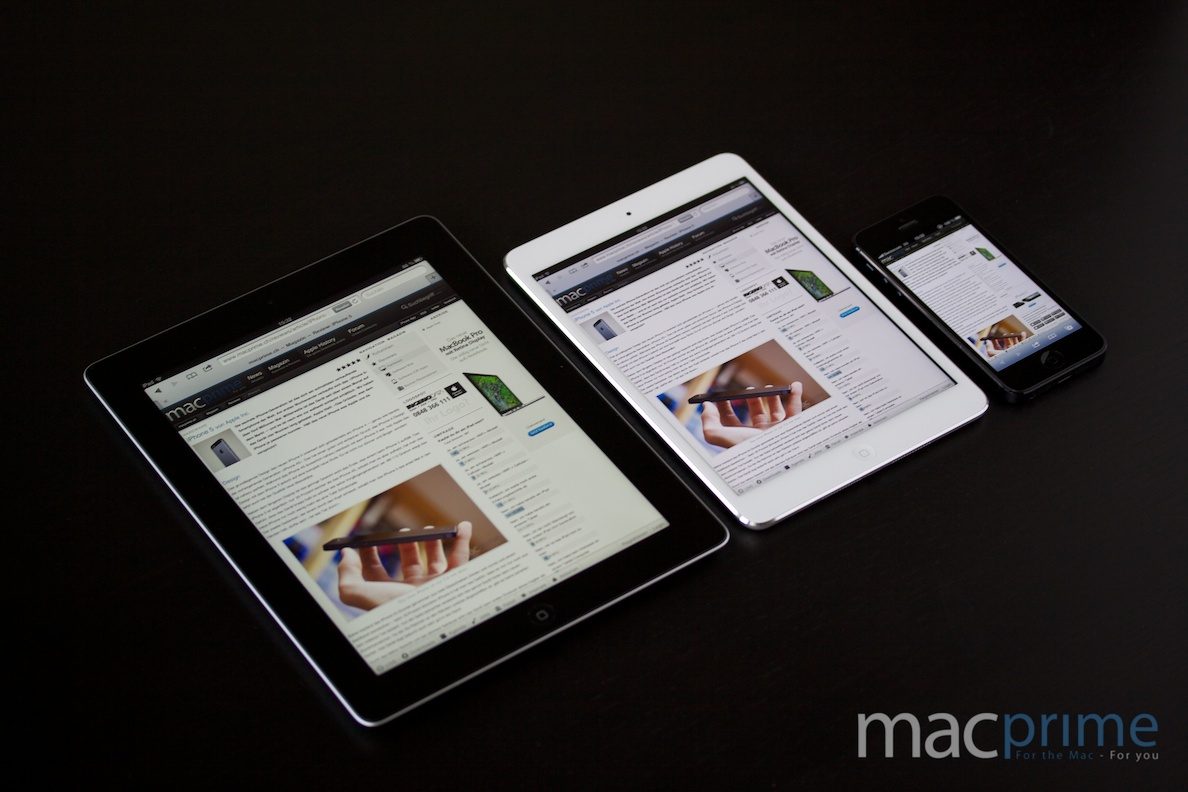 Vergleich: iPad 4, iPad mini, iPhone 5