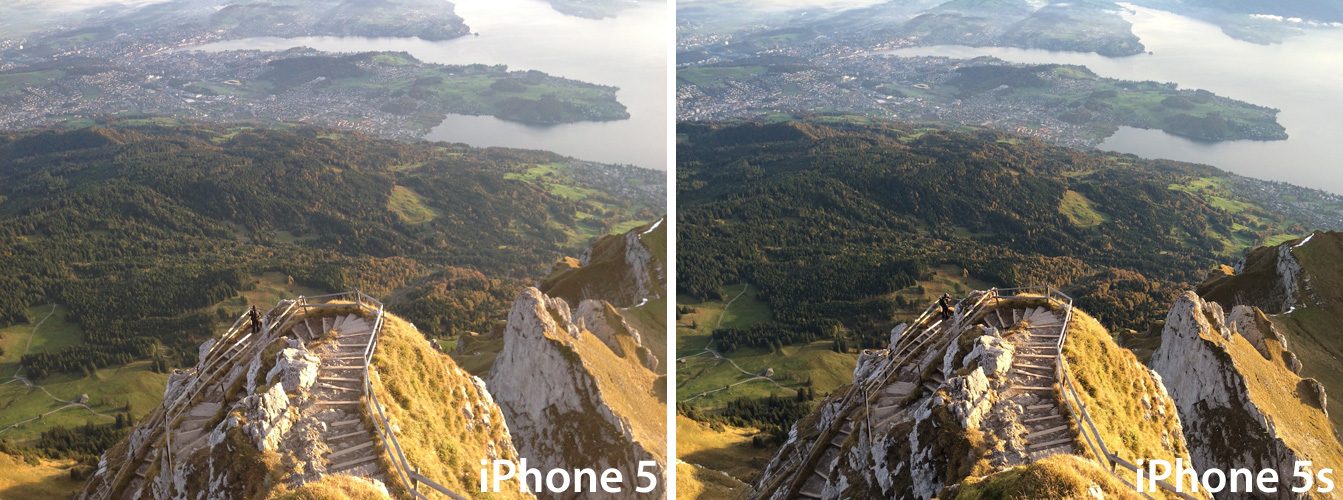 Links iPhone 5, Rechts iPhone 5s