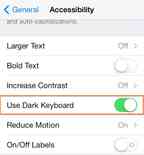 Aktivierung der dunklen Tastatur in iOS 7.1 – Quelle: Cult of Mac